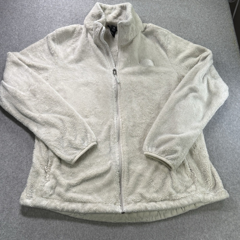 The North Face Women's Osito Fleece Jacket Cream Ivory Zip Up Size XL